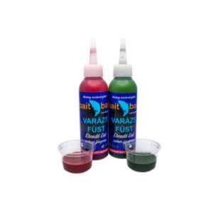 Bait Bait Varázs Füst Ébredő Erő Fluo Liquid - 100ml, piros és zöld üveg folyadékkal a horgászcsalihoz - Etetőanyag aroma