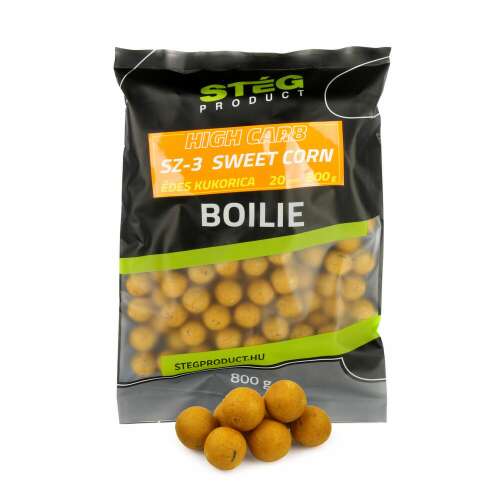 Stég Product High Carb Boilie Range SZ-3 Édes Kukorica 20mm 800g pontyhorgász csalik - Etető bojli