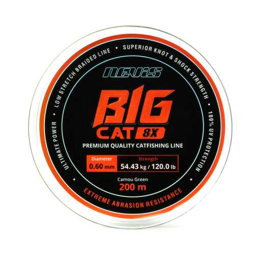 Meus Big Cat 8x 200m 0.60mm Zöld Színű Fonott Horgász Zsinór - Monofil zsinór