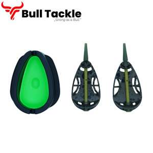 Bull Tackle Flat Method Feeder 2+1 szett, 30g és 40g kosarak préselővel - Horgász ólom