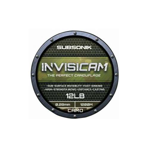 Sonik Subsonik Invisicam 12lb 1200m Camo Horgász Zsinór