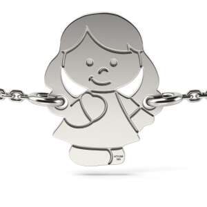 Gravírozott lány modell ezüst lánc karkötő 94013380 