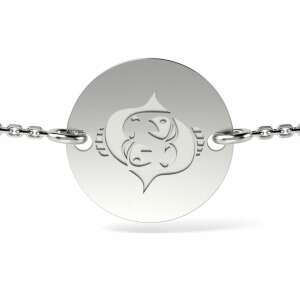 Сребърна гривна със зодиакален знак Риби, ATCOM - Atcom Jewelry