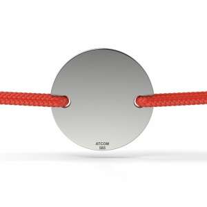 Bransoletka srebrna z czerwonym sznurkiem, prosty model Banut, ATCOM - Atcom Jewelry