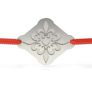 Bransoletka srebrna z motywem serca i lilii, model Maramures - Atcom Jewelry