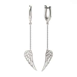 Silver angel wing earrings, model 07, ATCOM - Women's Earring