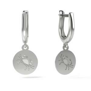 Ezüst Rák csillagjegy fülbevaló az ATCOM-tól - Atcom Jewelry