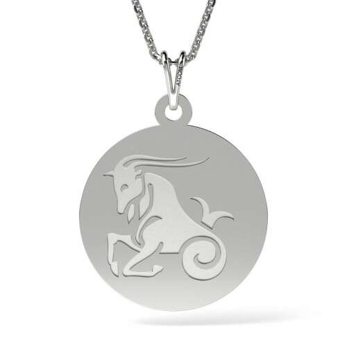 Сребърен колие с висулка Козирог, ATCOM