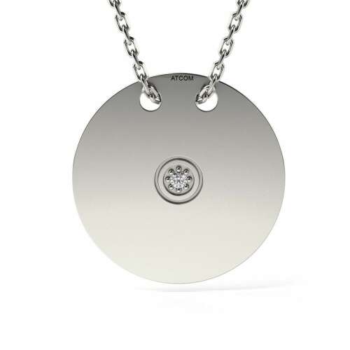 Colier ATCOM Arctic Circle din argint cu pandantiv din cristal