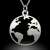 Srebrny Naszyjnik z Ziemią, ATCOM 925 Srebrny Naszyjnik z Globusem