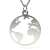 Сребърен Колие със Земя, ATCOM 925 Сребърен Колие с Висулка Глобус