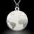 ATCOM Föld és Óceán ezüst nyaklánc, világtérkép medállal