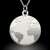 Сребърен колие Земя и Океан от ATCOM с висулка глобус