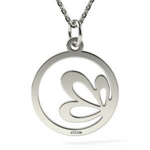 Сребърен колие с висулка Lotus Flower от ATCOM - Дамско колие