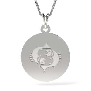 Srebrny naszyjnik z zawieszką w kształcie ryb, ATCOM - Atcom Jewelry