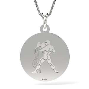Колие с висулка Водолей от сребро, ATCOM - Дамско колие