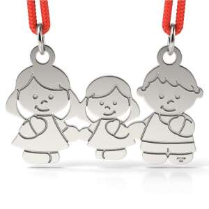 Сребърен висулка с модел на шнур Майка Баща и Дъщеря, ATCOM - Atcom Jewelry