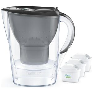 Brita Marella Graphite Water Filter Pitcher with Maxtra Pro Filter Refills - Water Filter Pitcher and Accessory