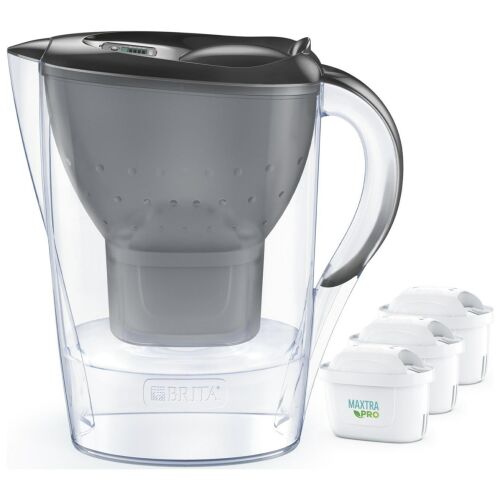 Brita Marella Graphite Water Filter Pitcher with Maxtra Pro Filter Refills