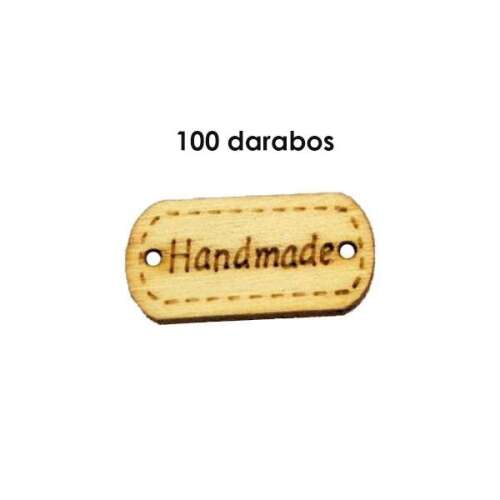 Hand made fa felirat - 100 darabos - 2,35x1,1 cm