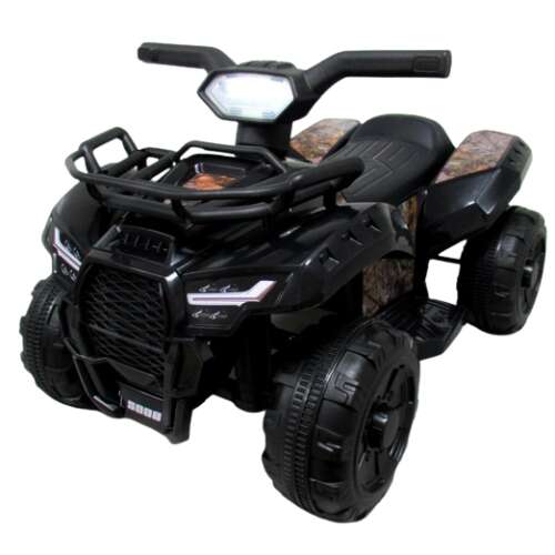 Quad electric R-Sport J8AAA negru cu design camuflaj, dotat cu faruri, muzică și efecte sonore
