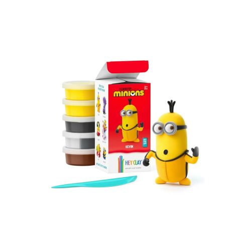 Hey Clay Minions Kevin air-dry clay set with finished model and tool