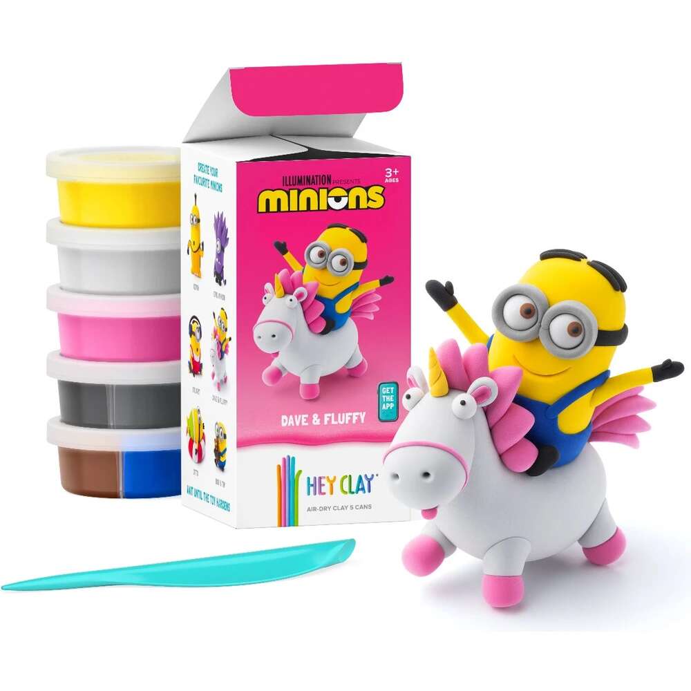 Hey Clay levegőn száradó Gyurmakészlet - Minions: Dave és Fluffy