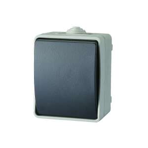 AQUATOP 9870H outdoor switch, 10A, IP54, grey - Light Switch