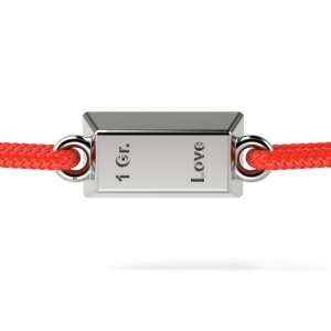 Gram Love Ezüst Karkötő - 1 gramm - Piros Zsinórral