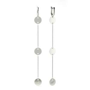 Kolczyki srebrne z trzema okrągłymi zawieszkami, model 43, ATCOM - Atcom Jewelry