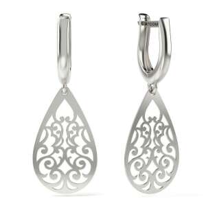 ATCOM Silver Earrings Model 51, 925 Sterling Silver, Teardrop Design - Women's Earring
