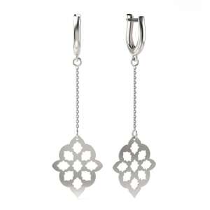 Srebrne kolczyki model 63, ATCOM, kolczyki wiszące, srebrna biżuteria, kolczyki damskie - Atcom Jewelry