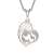 Сребърен колие с висулка сърце за майка и дъщеря