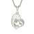 Сребърен колие с висулка сърце за майка и дъщеря