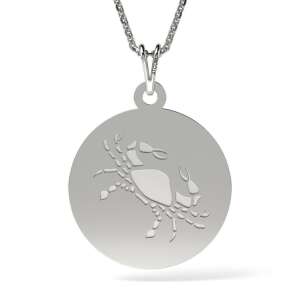 Rák ezüst medál lánc