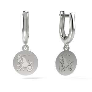 Сребърни обеци Козирог, ATCOM - Atcom Jewelry