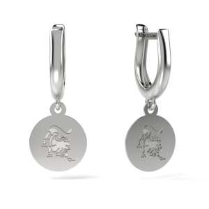 Silver Leo Zodiac Earrings, ATCOM - Women's Earring