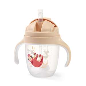 BabyOno Trinkler mit Strohhalm, beige, Faultier-Design - Trinkbecher, Becher