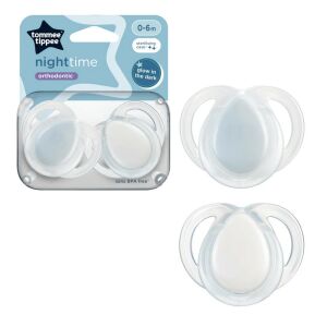 Tommee Tippee játszócumi CTN Night 2 db 0-6 hó pasztell púder-szürke 141252427 - Tommee Tippee