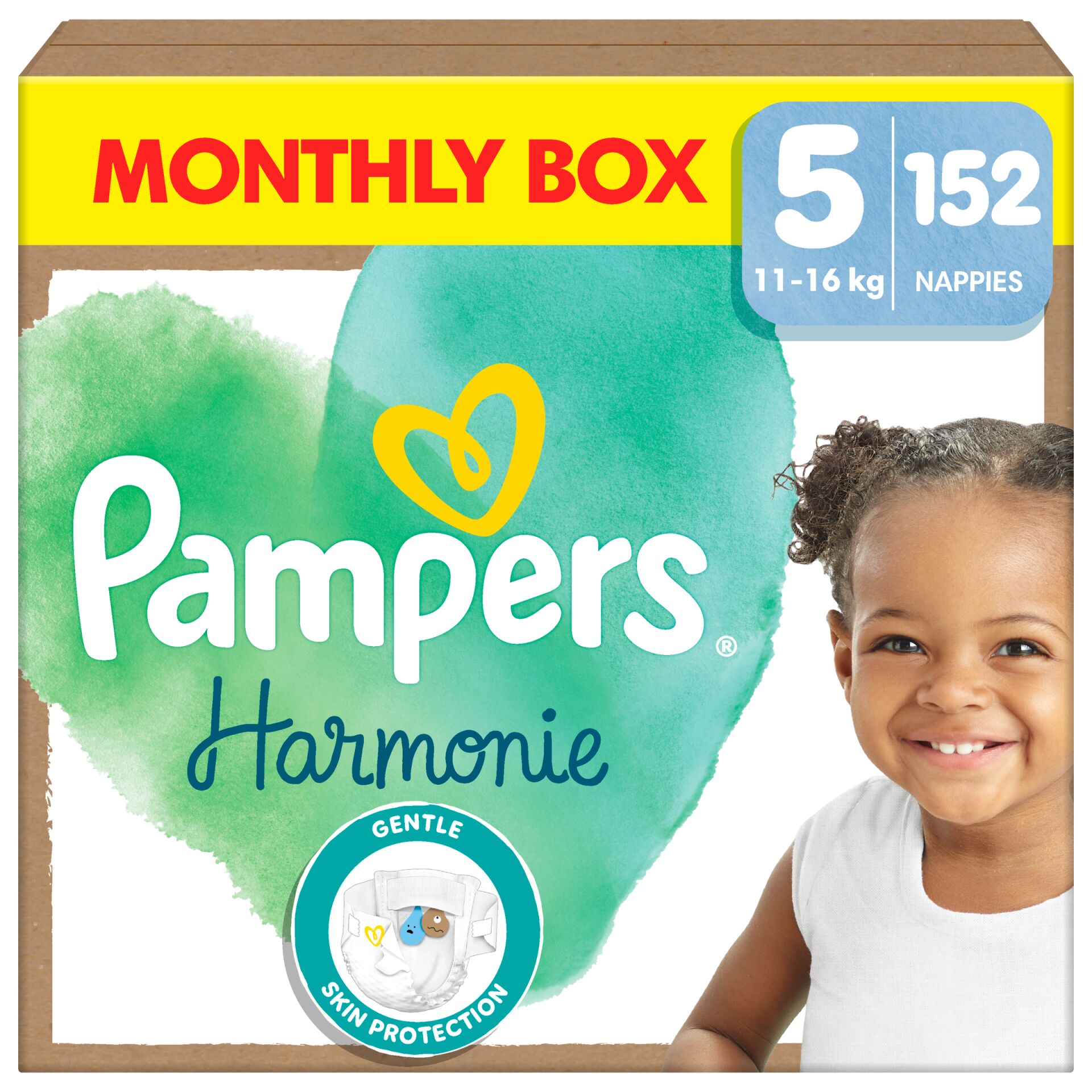 E-shop Mesačné balenie plienok Pampers Harmonie 11-16kg Junior 5 (152ks)