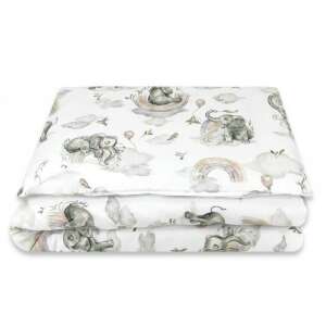 Baby Shop 2 részes babaágynemű szett szivárványos elefánt mintával - Lakberendezés