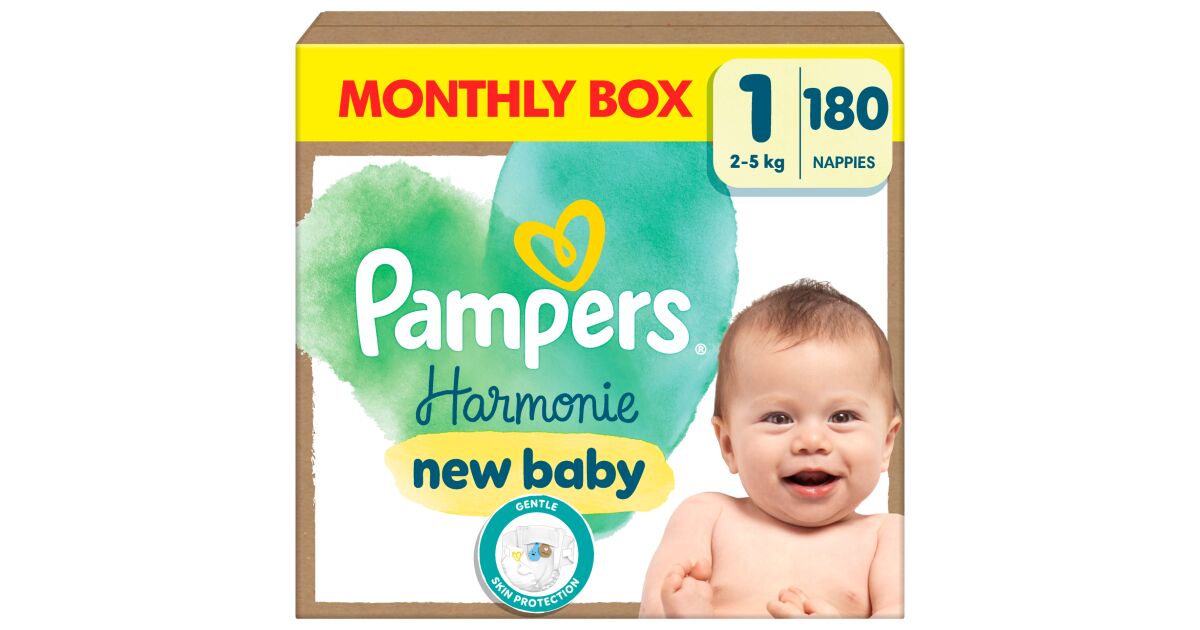 Pampers Harmonie Luiers Maat 5 (11-16 Kg) - 123 Stuks, Met Plantaardige Ingrediënten En Katoen Hypoallergeen Zonder Parfum