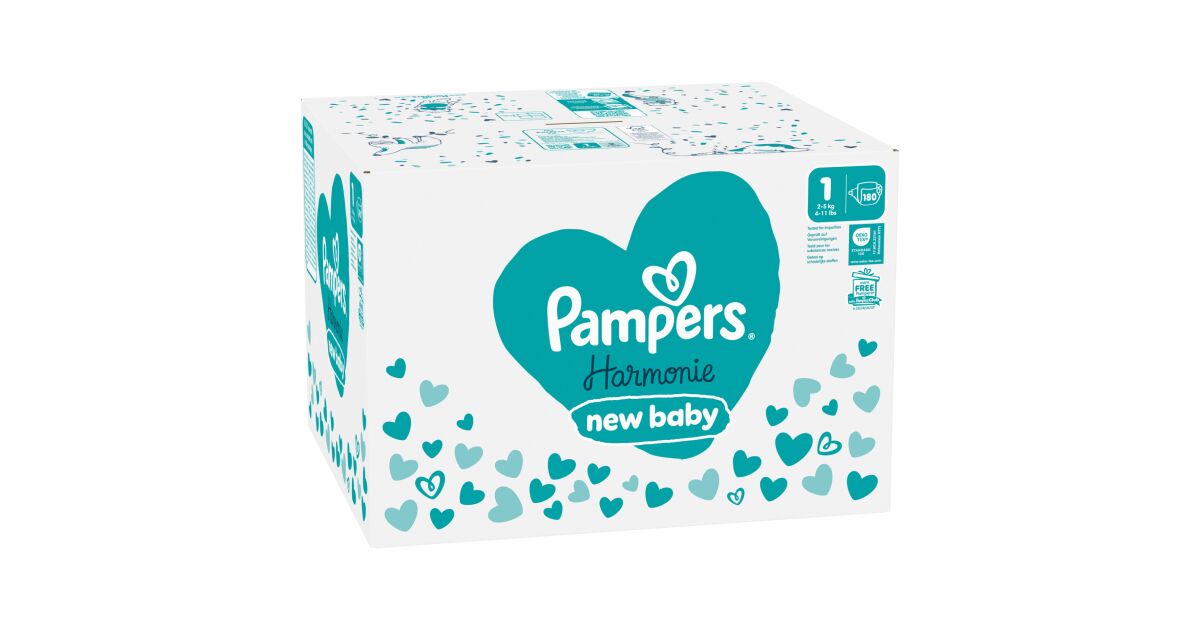 Pampers Harmonie Luiers Maat 1 2-5 KG 22 Stuks 22 EA