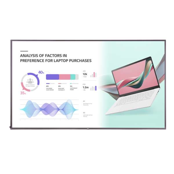 Lg 24/7 signage kijelző 75" 75uh5j 3840x2160, 500 cd/m2, 3xh...