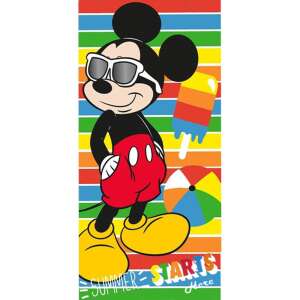 Disney Mickey Mouse summer beach towel, 70x140cm, featuring Mickey Mouse wearing sunglasses and a beach ball - Bath Towel, Washcloth, Hooded Towel