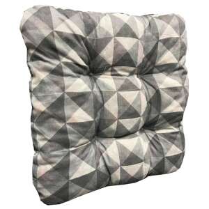Ülőpárna - Kockás - 38x38x8 cm - Szürke