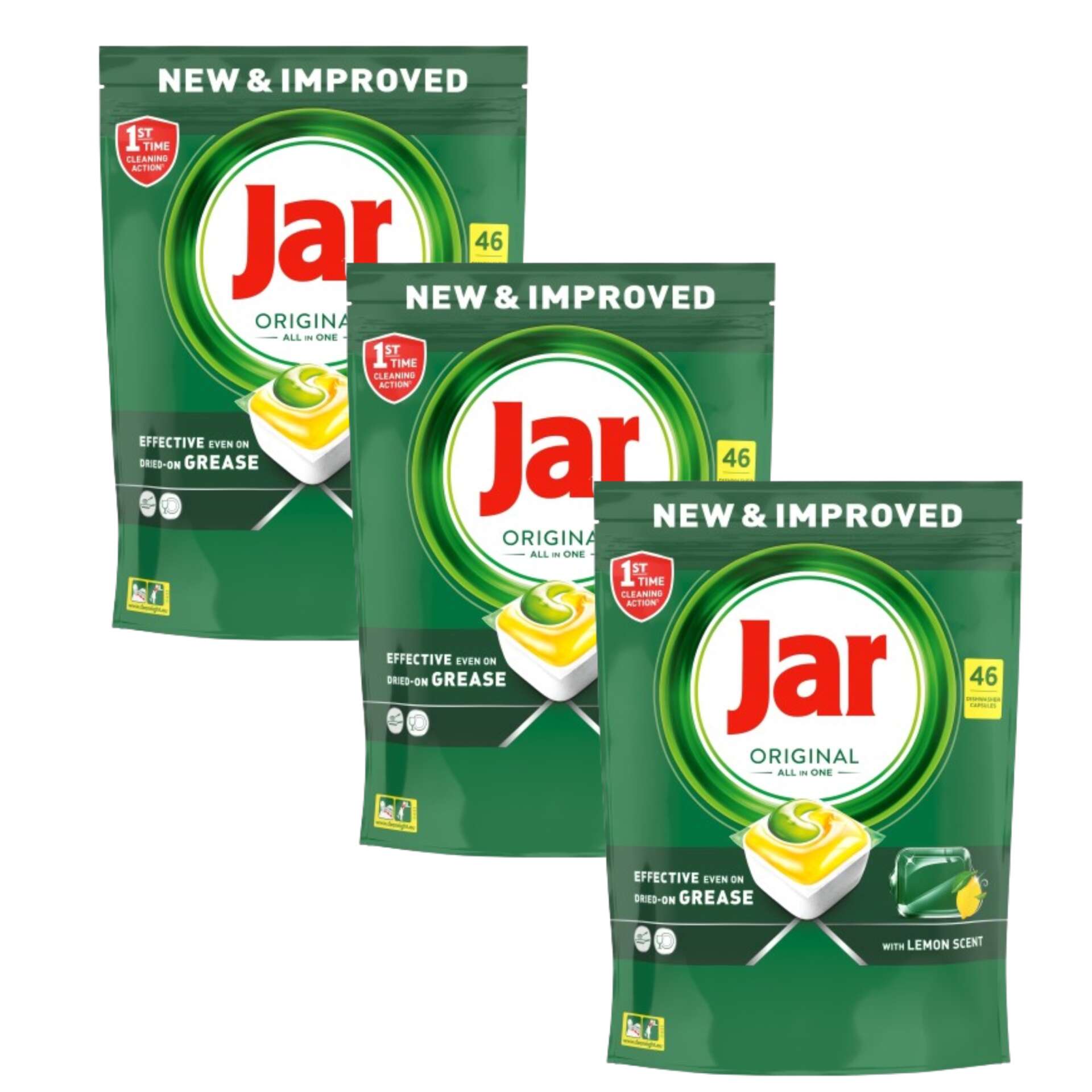 E-shop Jar Original All In One Kapsule do umývačky riadu s citrónom 3x46ks