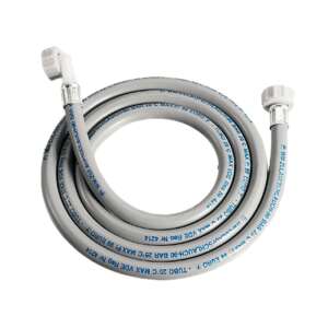 Mosógép bekötő tömlő, 1,5 m hosszú, szürke, csatlakozókkal - Háztartási nagygép kiegészítő