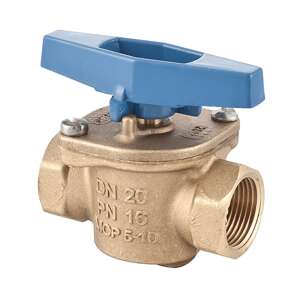 MOFÉM AHA 1/4" golyóscsap, sárgaréz, kék fogantyú, DN 20, PN 16, MOP 5-40 - Golyóscsap