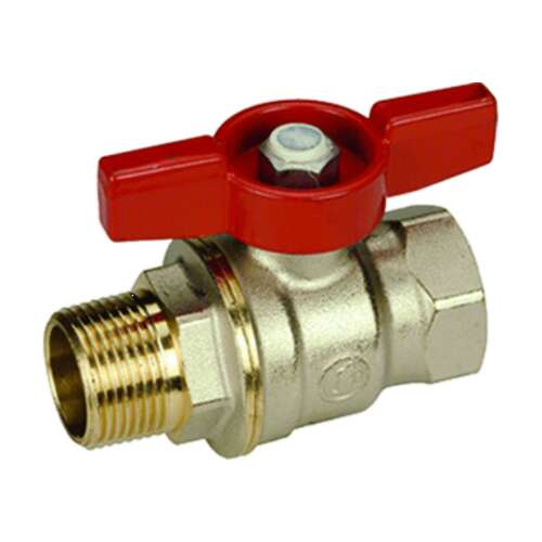 Giacomini R914 DADO golyóscsap, 1/2 hüvelyk, 185°C, sárgaréz, piros fogantyú